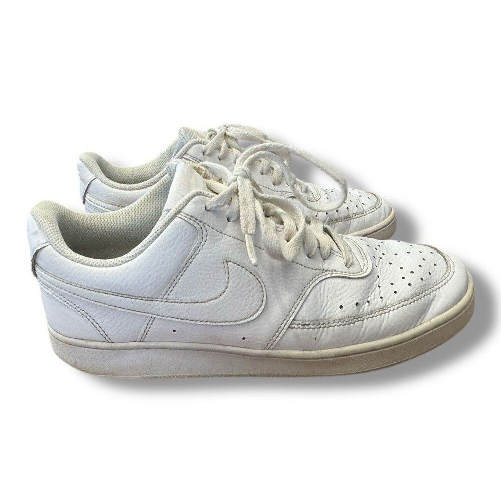 Nike Court Vision Low CD5434-100 Triple White Sneakers Shoes Women's 9.5